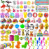 SQZUWIT 200 Pcs Easter Egg Fillers Basket Stuffers Essentials, Small Miny Toys