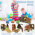 2-4 4 2 3 4 5 Toys,2 3 4 5 Dinosaur Toys for Kids Boys,Dinosaur Car Carrier Truck Toy with Pull Back Dino CarDinosaur