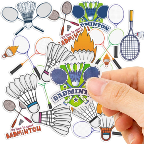 1000 Badminton Sports Sticker Roll - Pcs Badminton Sport Waterproof Vinyl Reusable Laptop Stickers Coloring Book