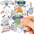 1000 Badminton Sports Sticker Roll - Pcs Badminton Sport Waterproof Vinyl Reusable Laptop Stickers Coloring Book