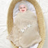 100% 40"x30" LAWKUL Baby Blanket Traceable Cotton Knit Receiving Blankets Infant Swaddle for Newbron Boy Girls Beige