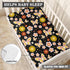 Psesaysky Set Butterfly Flowers Baby Fitted Crib Sheets Stretchy Crib Mattress Protector Neutral Toddler Nursery Sheet
