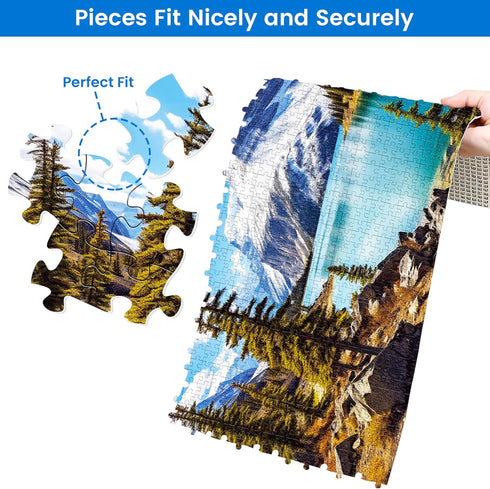 2 Pack Puzzles for Adults 1000 Pieces - Hawaii Beach & Moraine Lake Difficult Jigsaw Puzzles for Family Friends