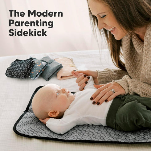25x13 KeaBabies Portable Diaper Changing Pad, Easy Wipe Clean - Foldable Waterproof Baby Changing Mat for Diaper Bag
