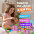 Set 84-Piece 3 12 Magnetic Building Blocks for Kids with Magnetic Storage Board Princess Castle Magnet Cubes Toy