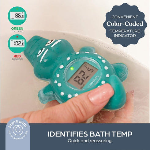 Dreambaby Instant Read Turtle & Croc Bath Thermometer for Safe Water