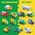 JOYIN 25 Pieces Pull Back Cars and Trucks Toy Vehicles Set, Die-Cast Car Set for Toddlers, Kids Party Favors