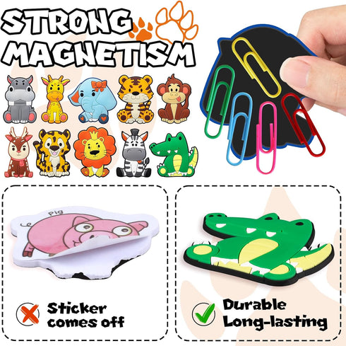 Animal Fridge Magnets for Toddlers,Refrigerator Magnets for Kids Full Back Magnetic Kids Educational Toys Baby Magnets Gift for Fridge Whiteboard Cute Animals Cartoon Magnets