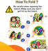 Animal Bean Bag Toss Game, Kids Outdoor Toys with Double-Sided Foldable Cornhole Board for Family Fun