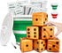 SWOOC Games Yardzee, Farkle & 20+ Games - Light-Weight Yard Dice Game Set with Collapsible Bucket, Score Cards