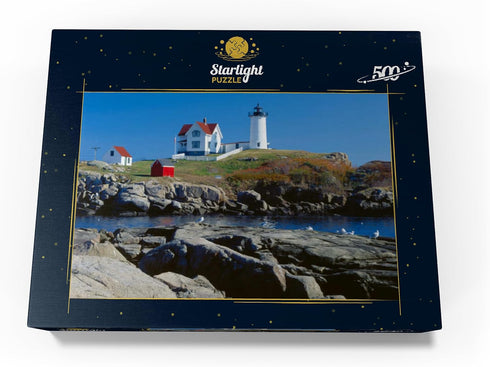 500 MyPuzzle Nubble Lighthouse At Cape Neddick, York Beach, Maine, USA - Premium Piece Jigsaw Puzzle for Adults