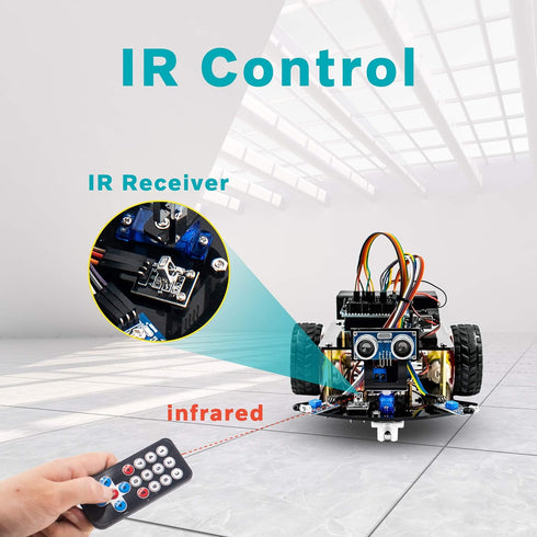 Kit,2WD Hosyond Smart Robot Car Remote Control Car Compatible with Arduino IDE with Tutorail