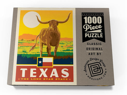MyPuzzle Texas Vintage Poster, The Lone Star State, Premium 1000 Piece Jigsaw Puzzle for Adults