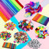 Set 1850Pcs Treasure Cove Arts and Crafts Supplies for Kids Craft Supplies Materials Kit DIY School Craft Kit Toddler