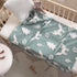 BORITAR 3D Fox Baby Blanket, Soft Warm Cozy Jacquard Fleece Toddler Nursery Blanket for Boys Girls (30 x 40 Inch, Sage