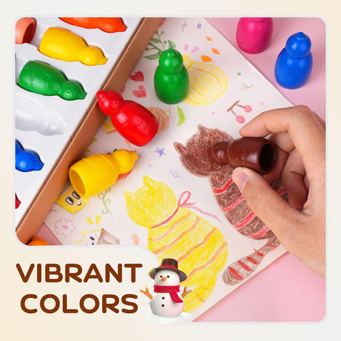 1-3, 16 1-4 YPLUS Jumbo Crayons for Toddlers Colors Non-Toxic Washable Art Crayons for Kids, Easy-Grip Preschool