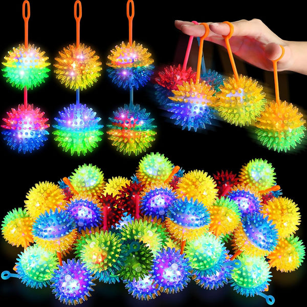 Sotiff 60 Pcs 18 Pcs Light up Ball 2.17'' Spiky LED Ball
