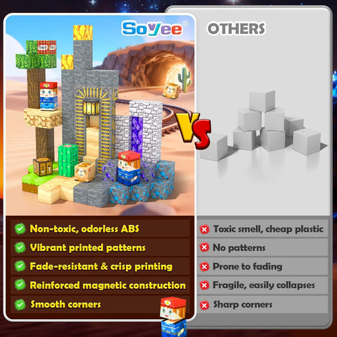 150 4-8, Set 3-12 PCS Magnetic Blocks: Magnet Building Toys for Kids Ages STEM Sensory Building Cubes for Toddlers