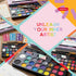 24 Incraftables Non-Toxic Water-Based Face Paint Kit Colors with Brushes, Stencils & Glitter for DIY Art, Cosplay