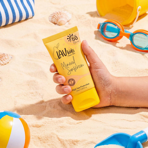 50 1.69 oz LAV Kids Mineral Sunscreen, SPF UVA & UVB Protection, fl.
