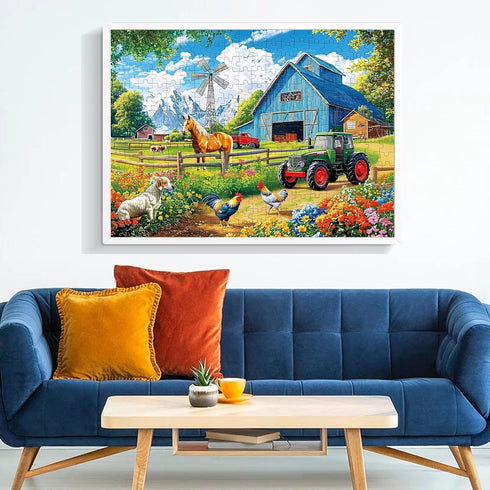 300 8-10,Challenging Gift,20.5 15 Pieces Puzzles for Adults,Farm Animals Puzzles for Adults,Large Piece Puzzle