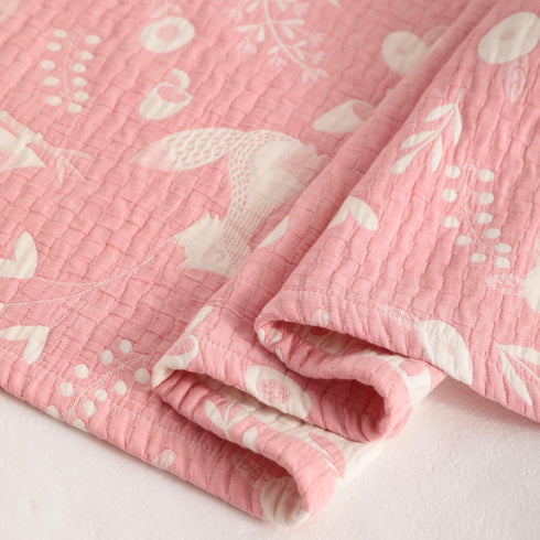 Generic 3-Layer 30"x40", Muslin Cotton Toddler Blanket, Soft and Lightweight Jacquard Baby Blanket for Crib or Bed