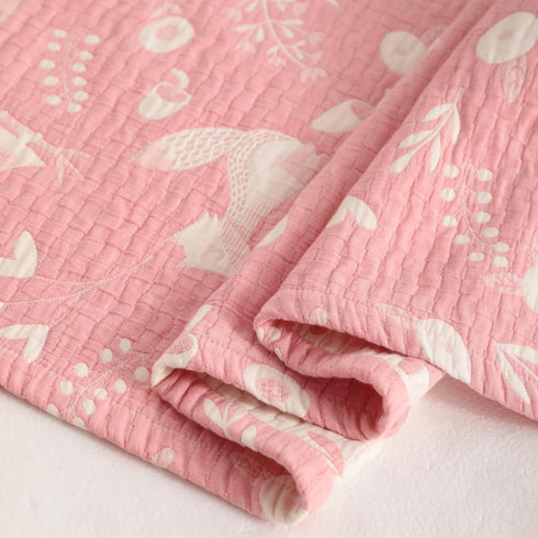 3 45"x60", NTBAY Layer Toddler Blanket, Muslin Cotton Jacquard Bed Blankets, Lightweight Thermal Baby Blanket, Super