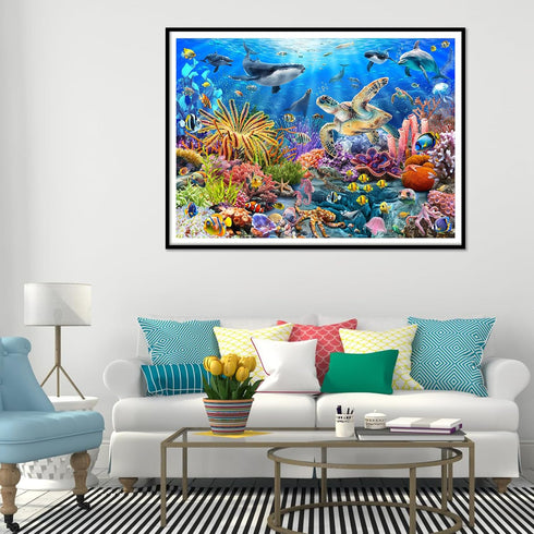 500 500 Piece Puzzles for Adults, Underwater World Jigsaw Puzzles Pieces Ocean Scene Challenging Puzzle