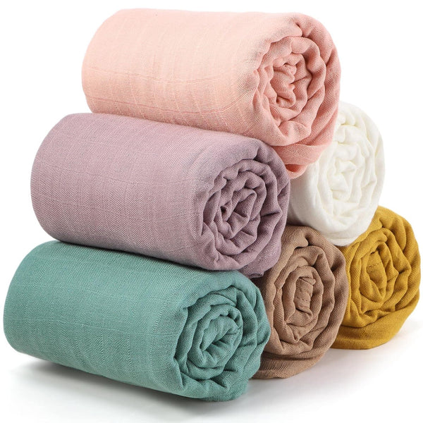 47 x 47 Inches Muslin Swaddle Blankets Cotton Newborn Receiving Blankets Breathable