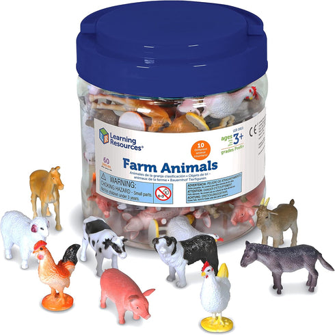 Learning Resources Farm Animal Counters - 60 Pieces, Ages 3+ Toddler Learning