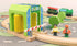 HANQIANN Pack Set,Wooden 3 Wooden Car Wash Station with Train Truck,Expansion Compatible with Railway Train Toy Train