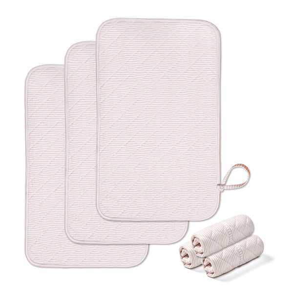 Spirich 3-Pack Reversible Changing Pad Liners, Waterproof & Wipeable Diaper Changing Mat,