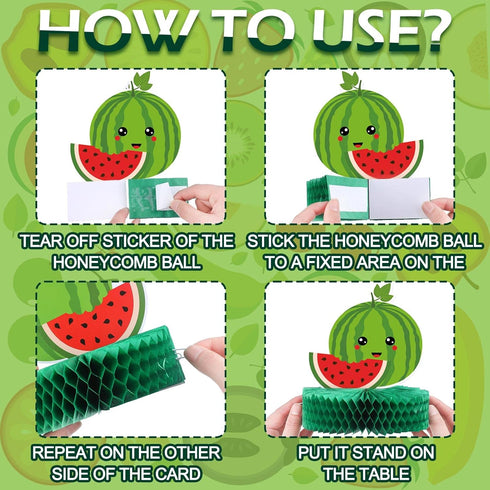 9 Pieces Hawaiian Fruit Party Decorations, Table Centerpieces for 1st Birthday Summer Luau Baby Shower