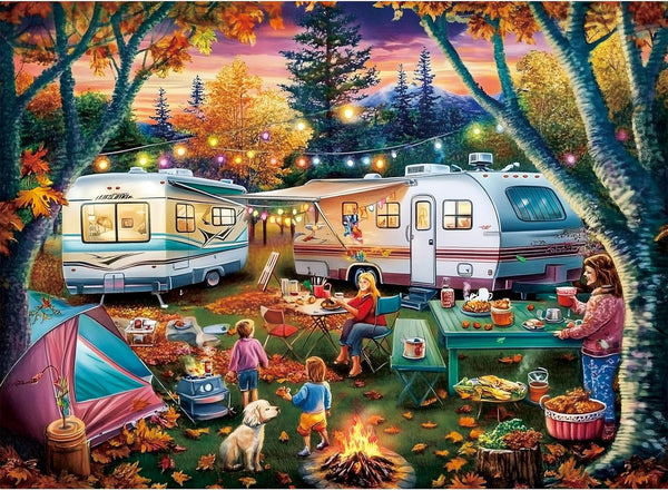 300 Piece Puzzle for Adult,Fall RV Camping Puzzle for Kids Adults Seniors,Jigsaw