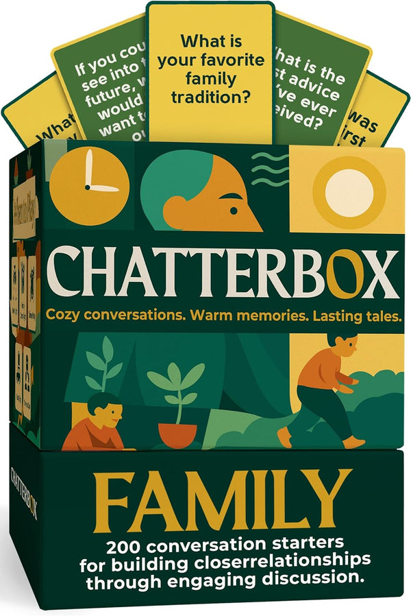 Chatterbox Conversation Cards for Families & Parents, Share Life Stories & Connect
