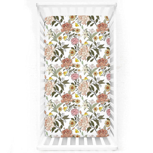 Crib Sheets HNHUAMING Neutral Baby Crib Fitted Sheets, Ultra Soft & Breathable
