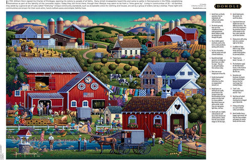 Buffalo Games Dowdle Amish Country 1000 Piece Jigsaw Puzzle, Challenging Puzzle for Adults