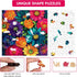 200 11.2x11.2 MEATRN Multicolor Chrysanthemum Wooden Puzzles for Adults Pcs, in, Fun Educational Wood Puzzle, Handmade