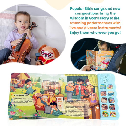 10 3-5, 1-3 GO GO Bible Story Songs: Toddler Songs, Christian Toys for Toddlers Sound Books for Toddlers