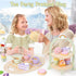 Set Set 2 3 4 5 6 3-6 Lonico Wooden Tea Party for Little Girls Toddler Tea with Cupcake Stand & Food Dessert, Play