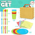 25 Set Playset, 3+ Kids Picnic Basket Toy Dishes, Piece Plastic Tea Party - Colored Pretend Play Dishes Toddlers