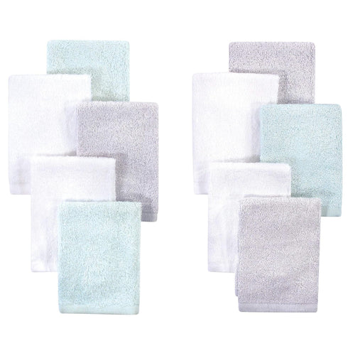 Little Treasure Unisex Baby Rayon from Bamboo Luxurious Washcloths, Mint Gray, One