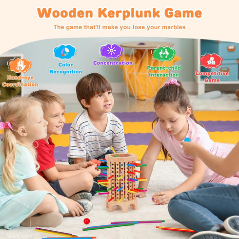 Centtechi 4-6-8, 36 3 4 5 6 2-6 Montessori Game Wooden Board Games for Kids Colorful Stick Math Educational Toys