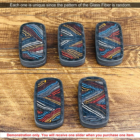 DFS-47 DjuiinoStar Silent Fidget Slider (Carbon Fiber + Glass Fiber), CNC Machined Free-Floating Push Slider, Addictive