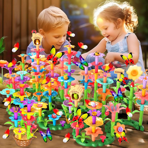 238Pcs Flower Garden Building Toys for Girls - Upgrade DIY Stacking Toys for 3-7 Year Olds, STEM Educational