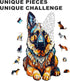 250pcs 16.5 8.9in Wooden Puzzles for Adults - German Shepherd Wooden Jigsaw Puzzle - Unique Animal Shaped Wood Puzzles