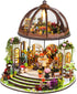 Kisoy DIY Miniature House Kit, Tiny House Building Kit with Furniture and