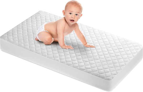 Masirs Crib Mattress Protector Cover - Comfortable, Breathable and Waterproof Material. Keep