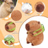 12inch Cute Capybara Plush with Turtle Backpack - Soft Capybara Stuffed Animal Toy Doll Pillow for Kids