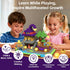 150pcs Set 3+ Magnetic Blocks - Magnetic School Castle with Light Up Blocks - Kids Classroom Sensory Toy for Toddlers